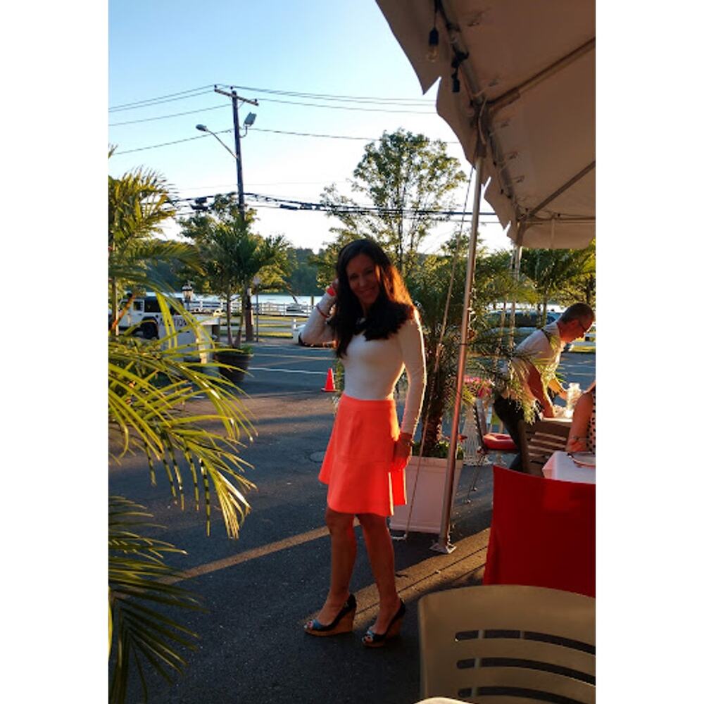 J.Crew Women's Neon Orange Drop A Line Skirt Sz 2